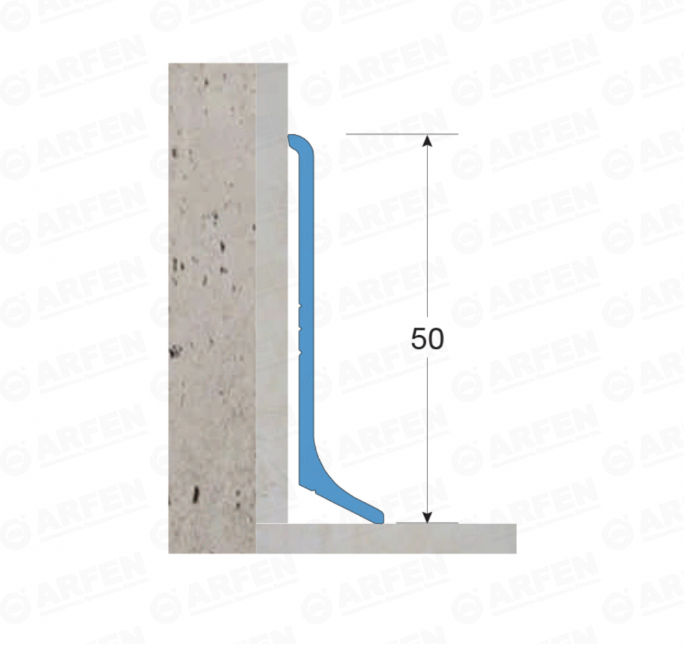 Алюминиевый плинтус для пола ASP 51 - buy в Каменск-Шахтинском | АРФЕН